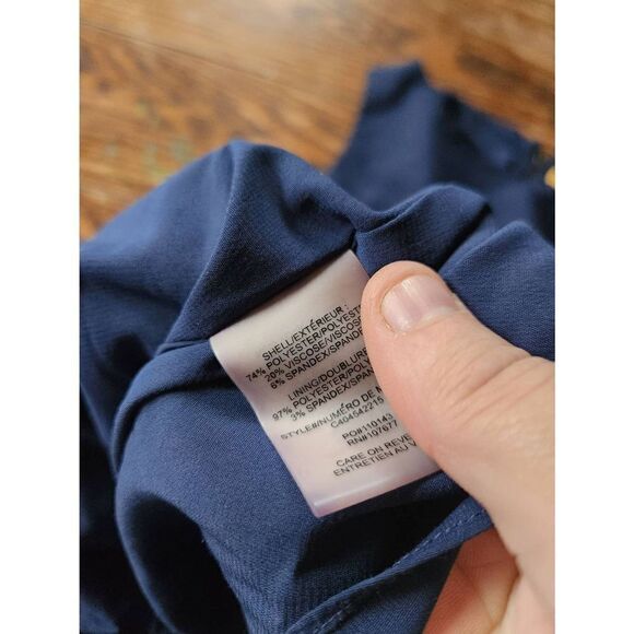 Alice+Olivia blue sleeveless drop waist dress sz Small - Picture 4 of 5